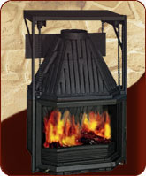 Чугунная каминная топка Призма 700 П